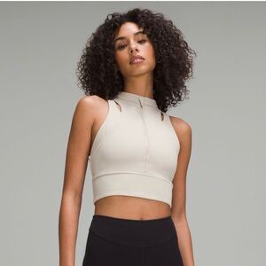 Lululemon Nulux Cropped Half Zip Track Tank size 6